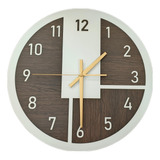 Reloj De Pared Calado Madera Diseño Minimalista 40x40cm