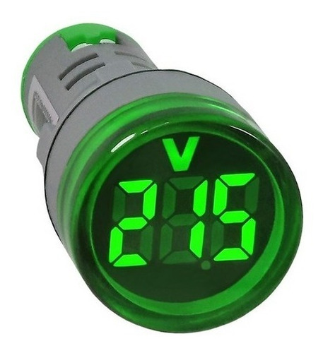 Voltímetro Digital 22mm 80-500vac Verde