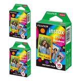 Instax Mini Instant Film 30 Photos Borda Rainbow Fujifilm