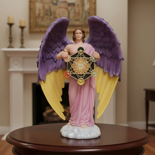 Arcángel Metatron Con Cubo - Ángel De Dios En Fina Resina
