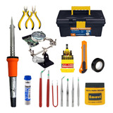 Kit Ferramentas Eletrônica Completo Profissional Solda 49 Pc