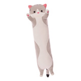 Gato Almohada De Peluche Juguete Lindo Suave Gris 50cm
