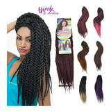 Cabelo Mambo Twist Havana Crochet Braid Afro Trança + Anel Cor 99j Acajú