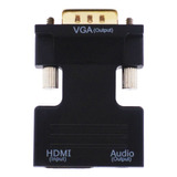 Convertidor De Hdmi A Hembra Macho A Vga Con Adaptador De