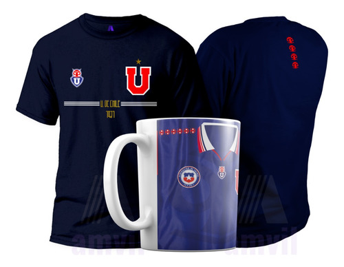 Polera Universidad De Chile Más Taza Infantil