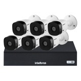 Kit Cftv 6 Cameras Segurança Intelbras Residencial Mhdx 1008