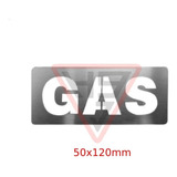 Cartel De Gas Acero Inoxidable 50x120mm