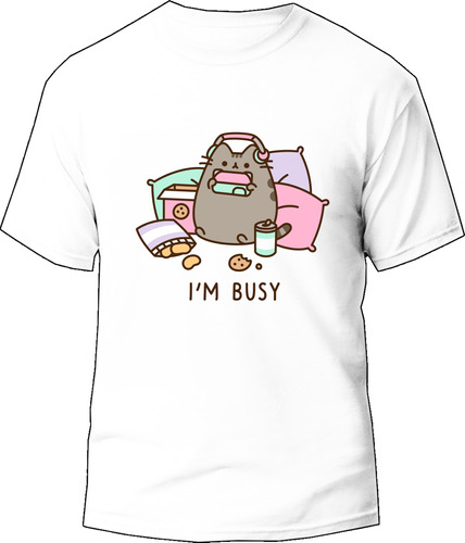 Camiseta Niños Unisex Gato Pusheen Kawaii Bca Urbanoz