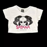 Crop Top Alien Remera Algodon Satana