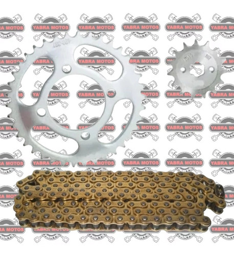 Kit Transmision Honda Storm 125 40-15 Cadena Dorada Reforzad