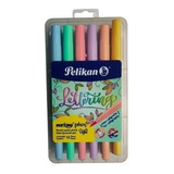 Plumones Markana Pastel Punta Pincel Pelikan X 12 Unidades