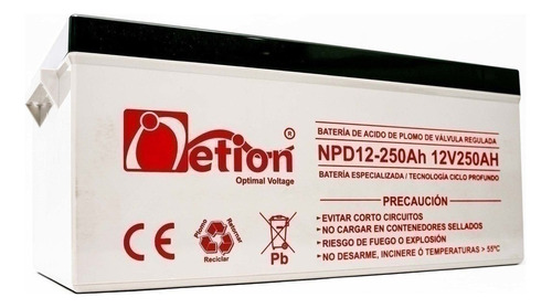 Bateria Vrla Netion Ciclo Profundo 12v 250ah Recargable