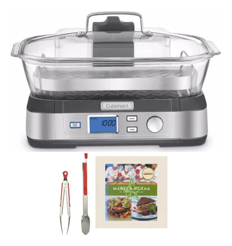 Set Vaporera Digital De Vidrio Cuisinart Con Pinzas De