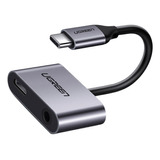 Adaptador Áudio Carregamento Ugreen Cm193 Usb C Para 3.5mm