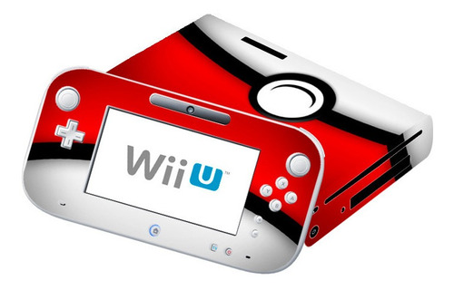 Skin Para Consola Y Gamepad Wii U Pokebola
