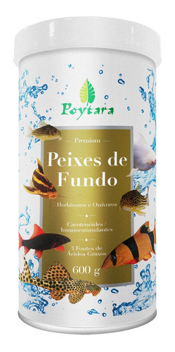 Raçao Peixes De Fundo Poytara 600g  Cascudo Botia Coridora