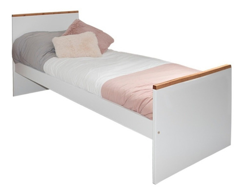 Cama Laqueada Nordica Escandinava Juvenil De 1 Plaza 190x80