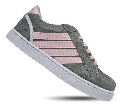 Tenis Industrial Casco Acero, Gris Rosa