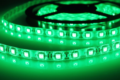 Tira Led 5050 Ip68 De Exterior Macroled Color Verde