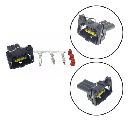 Kit 5 Conector Sensor Rotação 3 Fios Fueltech Injepro Pandoo