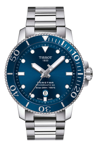 Reloj Tissot Seastar 1000 Powermatic 80 Acero Verde