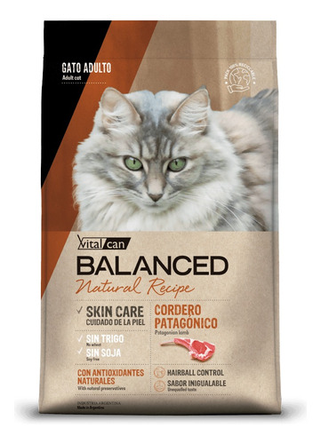 Alimento Vitalcan Comida Gato Balanced Natural 3 Kg