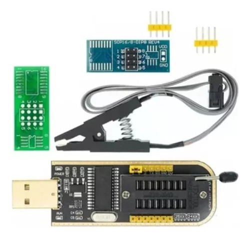 Gravador Usb Leitor Programador Eprom + Pinçajacaré