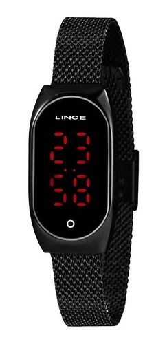 Relógio Lince Feminino Preto Tela Digital Led Touch Ldn4641l