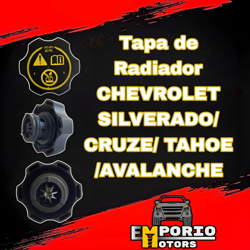 Tapa De Radiador  Chevrolet Silverado/cruze/tahoe/avalanche Foto 5