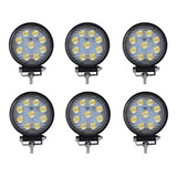 Faros Auxiliares 9 Led Redondos Universal Spot  27w Kit X6