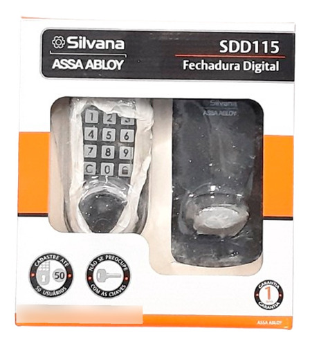 Fechadura Digital Silvana Sdd 115 - Preta