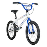 Bicicleta Aro 20 Caloi Cross Branca Azul Cor Branco