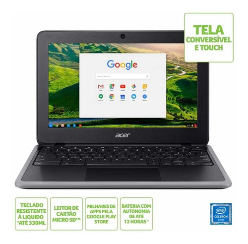Chromebook Acer C733t-c0qd Intel Celeron 4 Gb 11.6 