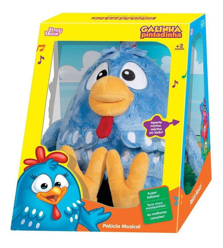 Pelucia Galinha Pintadinha Musical Original Babybrink