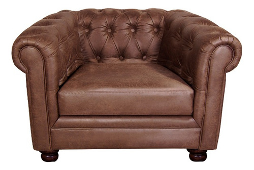 Sofa Florencia 1c Cuero Colorado Caramelo