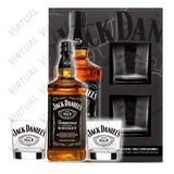 Kit Jack Daniels N7 750ml + 2 Copos Personalizados Da Marca