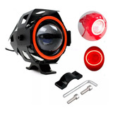 Neblineros Led Para Motos Ojo De Angel Con Aro Rojo