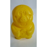 Banestado - Cofrinho Porquinho  Amarelo  Plástico Anos70