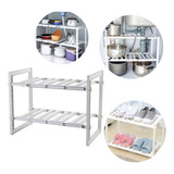 Estante Organizador Cocina Baño Ajustable Multiusos Apilable