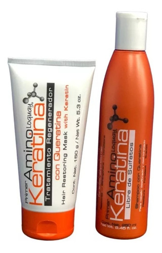  Shampoo Amino Keratina+tratamiento Regenerador Con Queratina