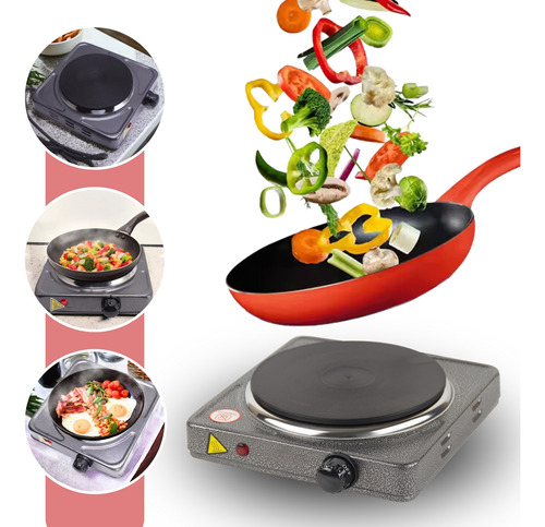 Fogão Portátil Elétrico Cooktop Ferro Fundido Camping 1000w