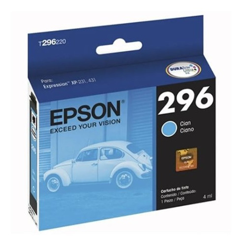 Cartucho Epson 296 Ciano Original P/ T296 Xp231 Xp241 Xp431