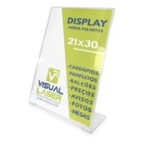 Display Porta Folha A4 Balcão Mesa Cardápio Petg Folder 