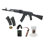 Rifle Airsoft Neptune Ak74 Full Metal+bateria+carregador+bbs