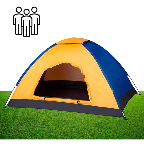 Carpa 3 Personas Impermeable Camping 200x120x110 Cm