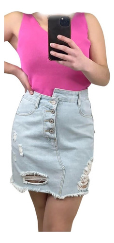 Mini Falda Jeans