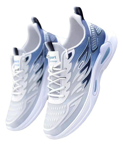 Zapatillas Aire Mesh Para Correr Hombre Originales Blancos M