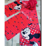 Kit Jogo De Tapetes Minnie Cozinha 3 Peças 