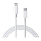 Cable Usb Tipo C A Tipo C Doble Entrada Carga Y Datos 100cm Color Blanco