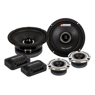 Set De Medios Rock Series 6.5 PuLG 1000w Open Show Color Negro | Meses sin interés